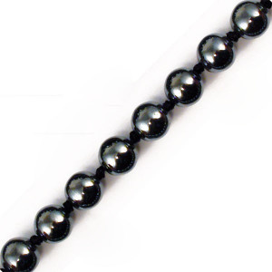 Collier noué boules 6mm 50cm 10 pces