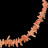 Collier bambou de mer teinté rouge branches fines 42cm 10pcs