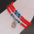 Bracelet 3 rangs trefle plusieurs coloris