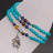 Bracelet 3 rangs trefle plusieurs coloris