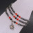 Bracelet 3 rangs trefle plusieurs coloris