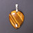 Pendentif oeil de tigre goutte argent 0.925