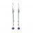 Boucles d'oreilles feuilles argent 0.925