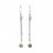 Boucles d'oreilles feuilles argent 0.925