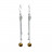 Boucles d'oreilles feuilles argent 0.925