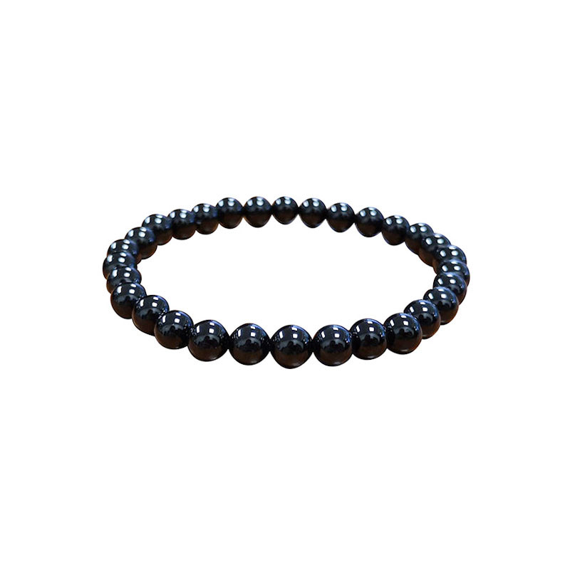 Bracelet onyx noir boules 3 à 10 mm
