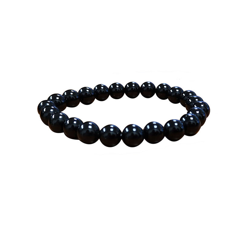 Bracelet onyx noir boules 3 à 10 mm