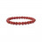 Bracelet bambou de mer teinté rouge boules de 4 à 8 mm