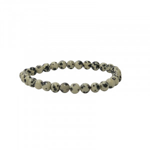 Bracelet Jaspe dalmatien - 4 à 8 mm