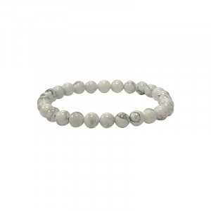 Bracelet Howlite boules 3 à 8 mm