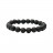 Bracelet en lave noire - Lot de 10 pcs - existe en 4, 6, 8, 10 mm