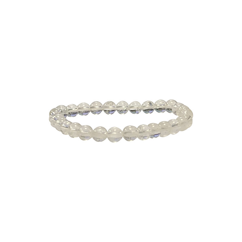 Bracelet Cristal de roche craquelé - boules de 8 à 14 mm