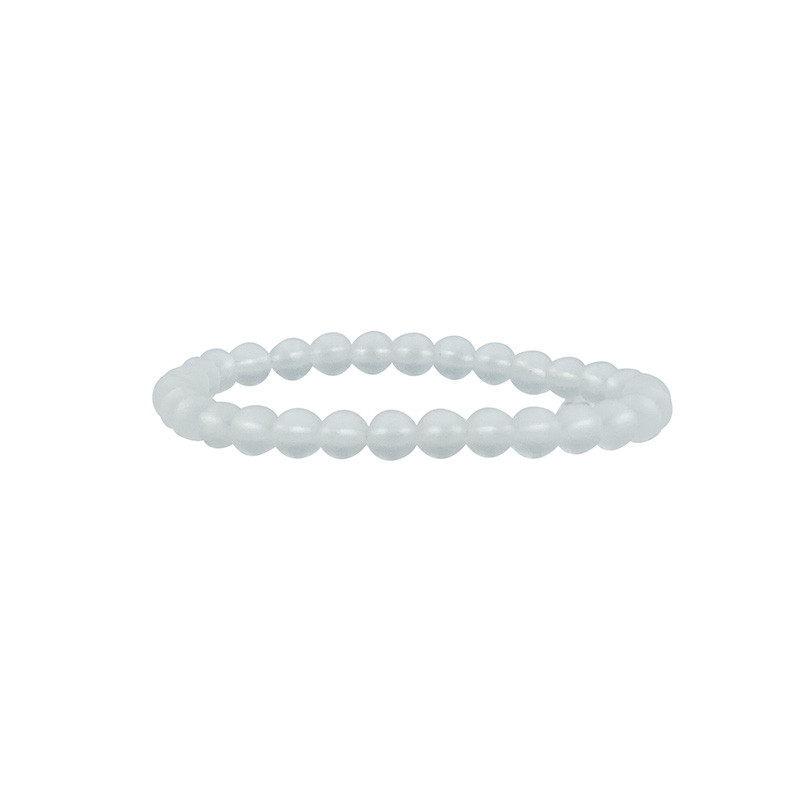 Bracelet cristal de roche 6 ou 8 mm dépoli