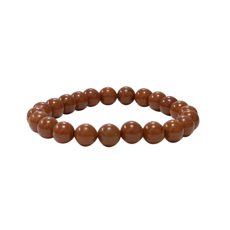 Bracelet Jaspe rouge boules de  4 à 10 mm