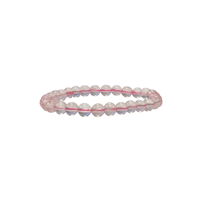 Bracelet Quartz rose boules de 4 à 10mm