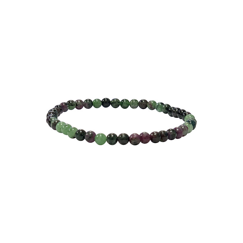 Bracelet Rubis zoisite boules 4 à 8 mm