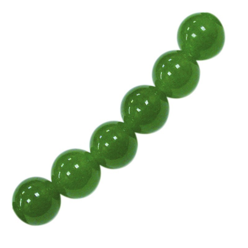 Collier jade Taipei (teinté) boules 4 à 10 mm - 42cm