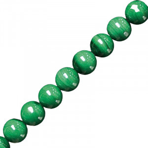 Collier malachite extra boules 4 à 12 mm - 42cm