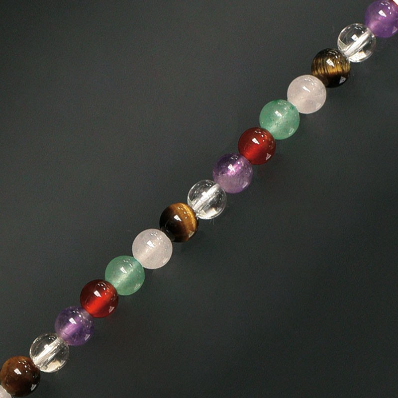 Collier multi boules 4 à 10 mm - 42cm