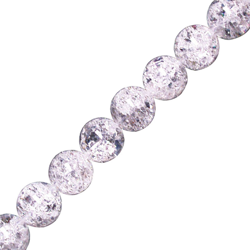 Collier cristal de roche craquelé - De 4 à 14 mm