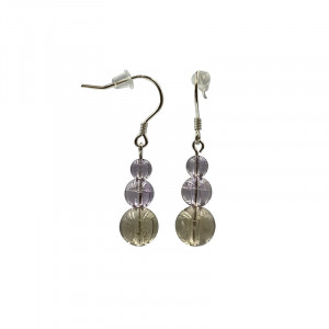 Boucles d'oreilles en Argent 925 – Différentes matières – Lot de 3 paires