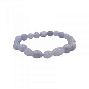 Bracelet pierres roulées blue lace
