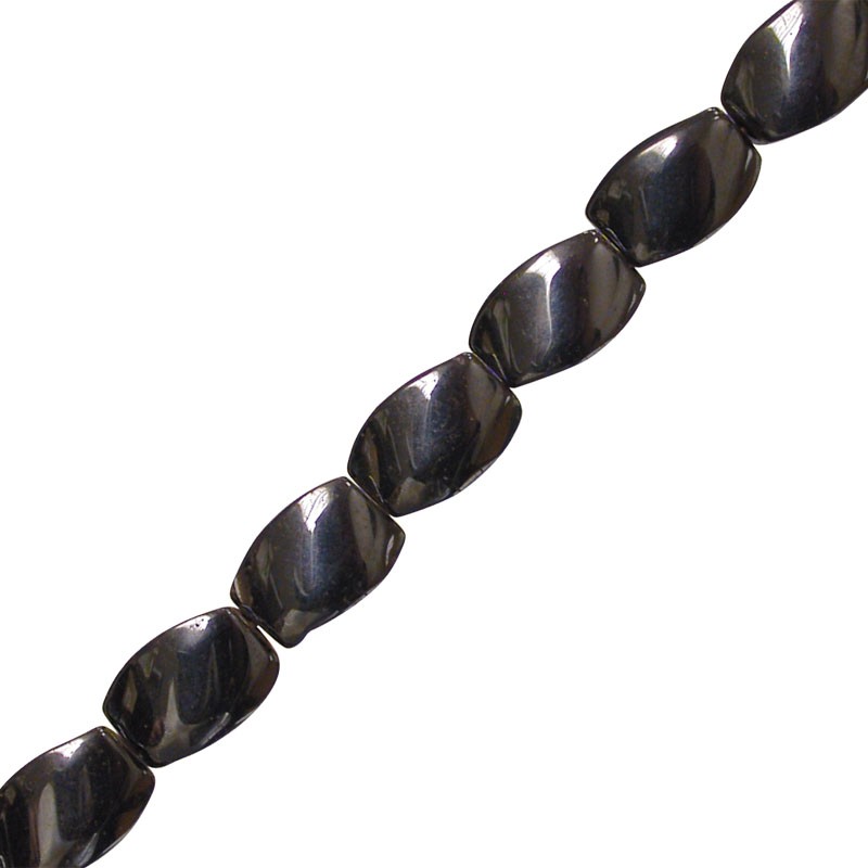Collier hématite twist - 42 cm - la pièce