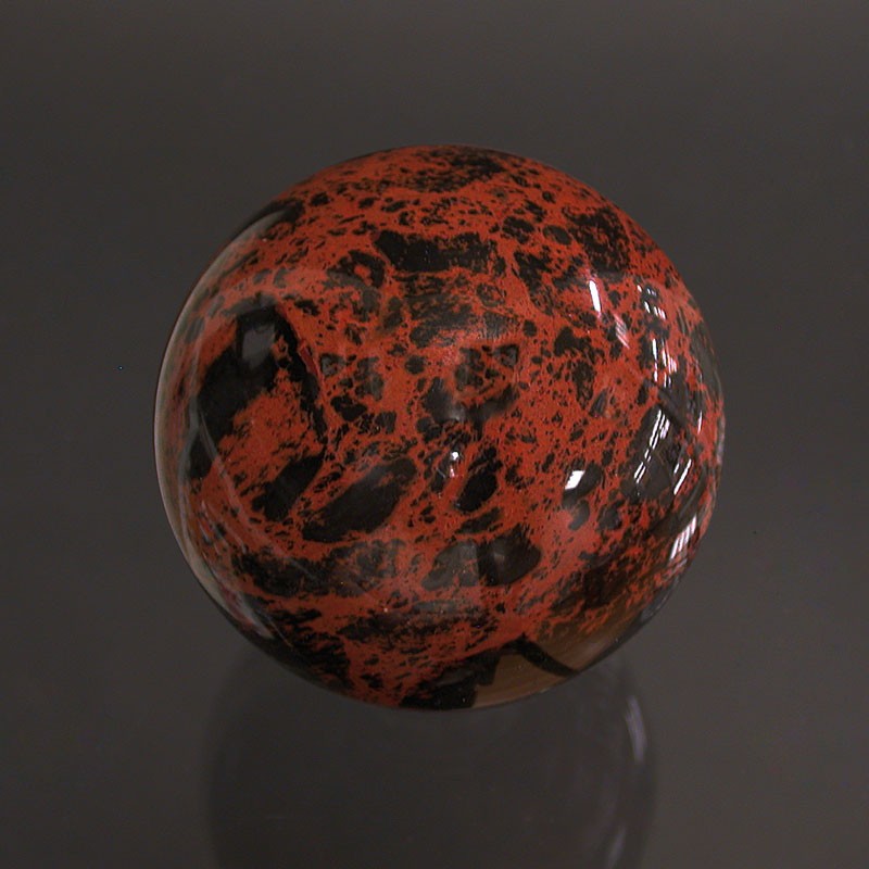 Sphère obsidienne brune