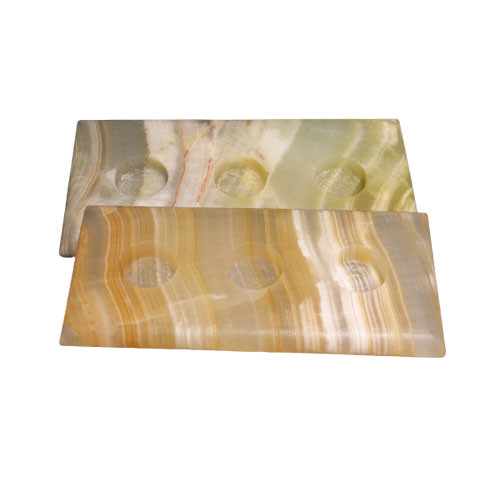 Bougeoir 3 trous aragonite