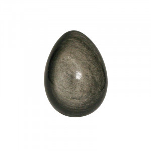 Oeuf obsidienne argentée Mexique