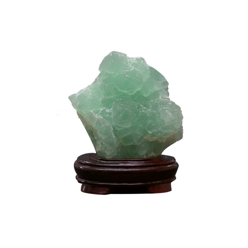 Fluorite verte sur socle bois - Chine - la pièce
