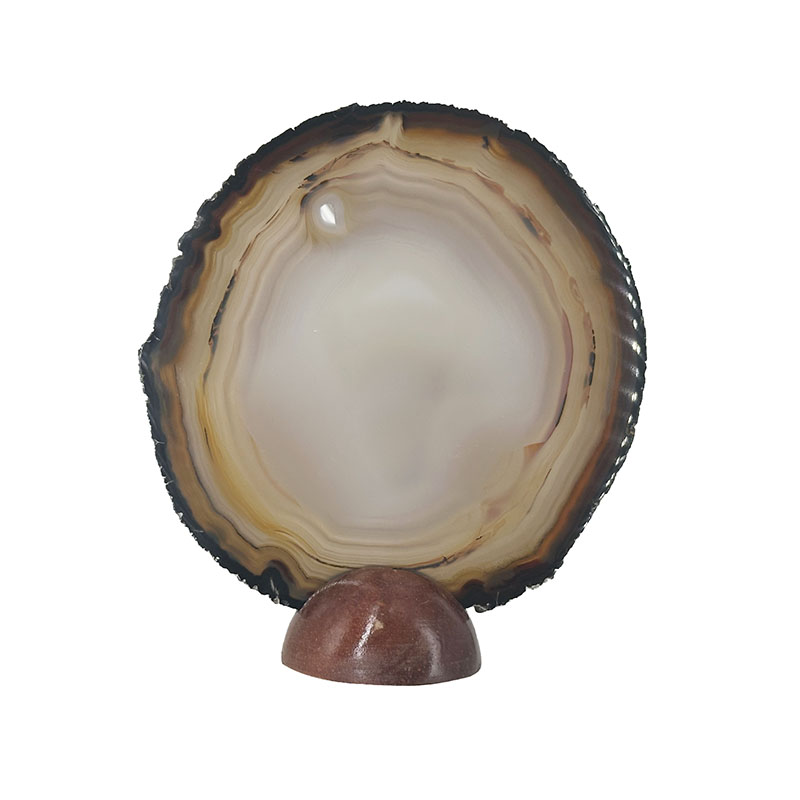 Agate fine sur socle bois - Pièce unique - 202509_295