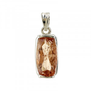 Pendentif Topaze imperiale montage argent 925 - Pièce unique - 202511_130