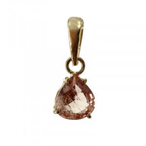 Pendentif Tourmaline montage plaqué or - Pièce unique - 202511_210