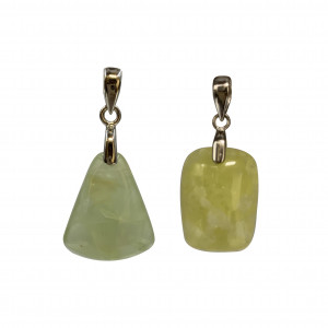 Pendentif Prehnite -  Argent 0.925 Rodhié